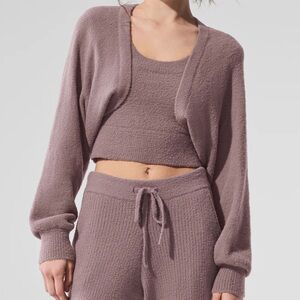 Alo Yoga Snuggle Up Sweater Shawl Mushroom One Size